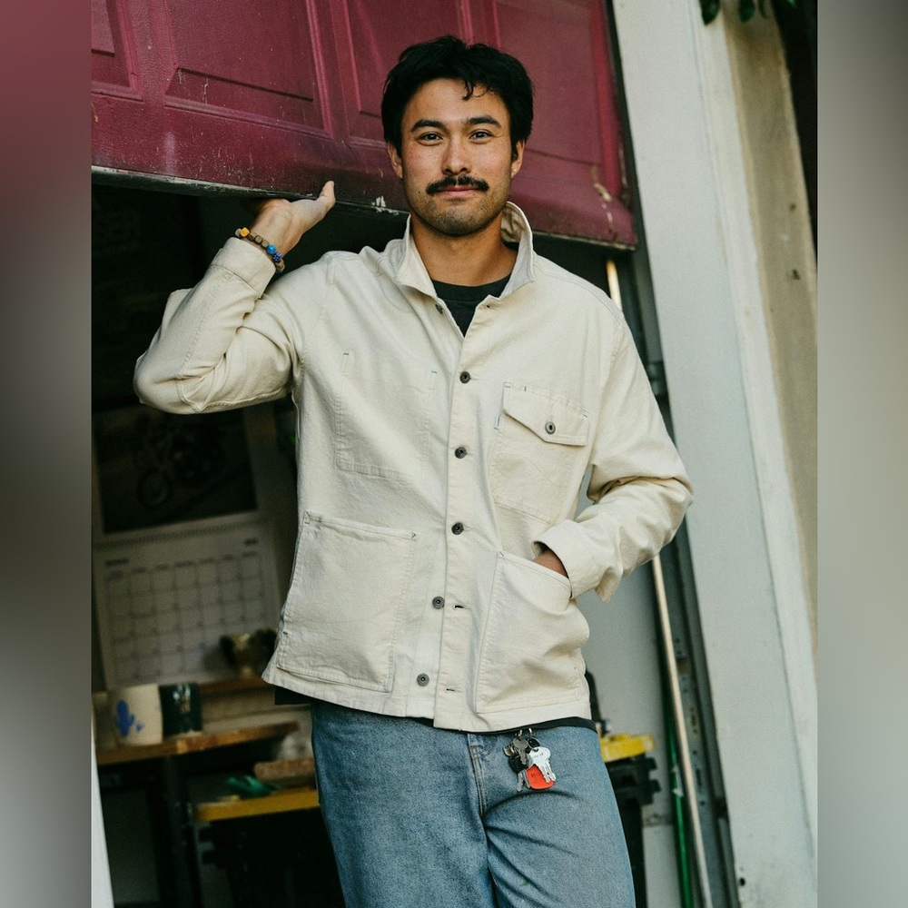 Wellen The Maker’s Stretch Chore Jacket in Natural